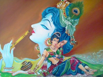 Radha Krishna 25 Hinduism Oil Paintings